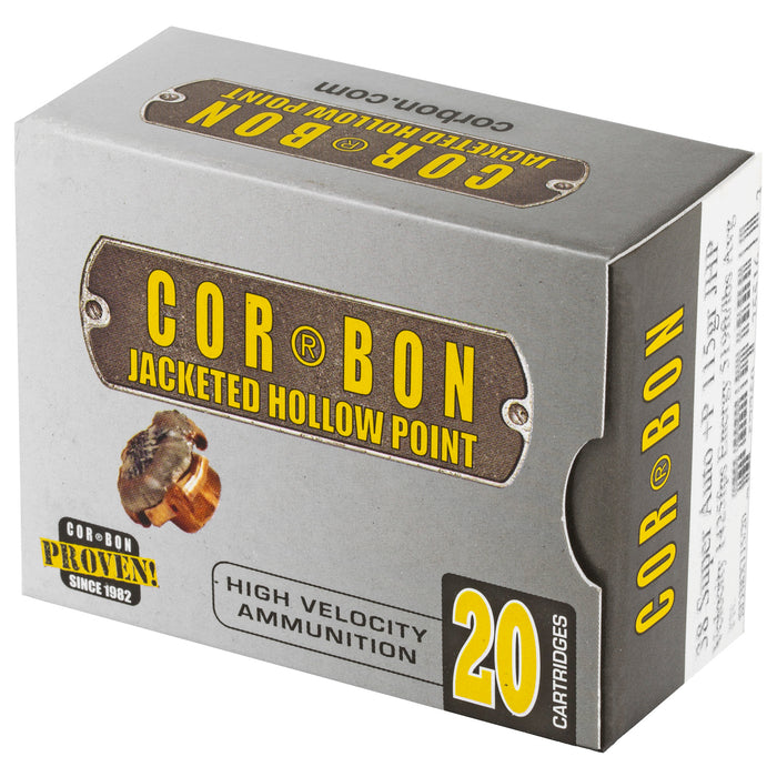 Corbon 38super+p 115gr Jhp 20-500