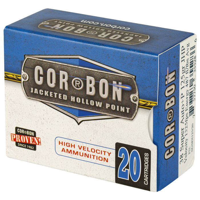 Corbon 38super+p 125gr Jhp 20-500