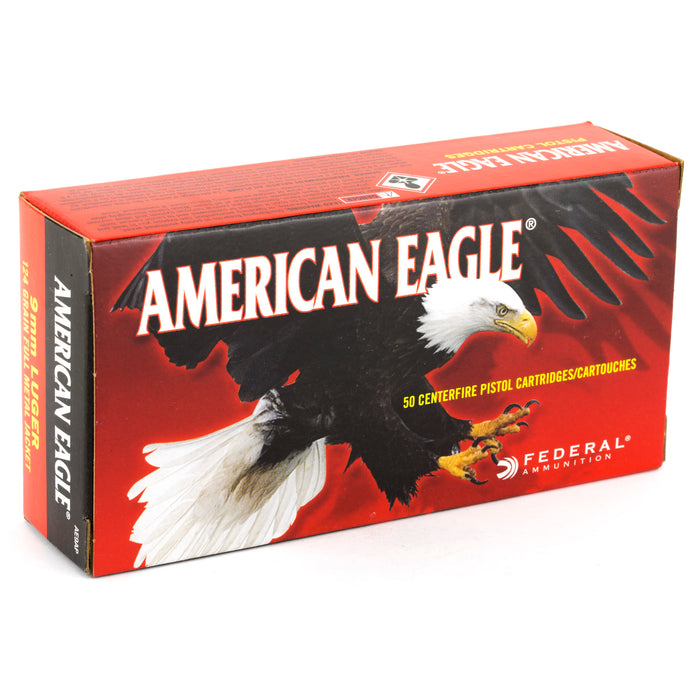 Fed Am Eagle 9mm 124gr Fmj 50-1000