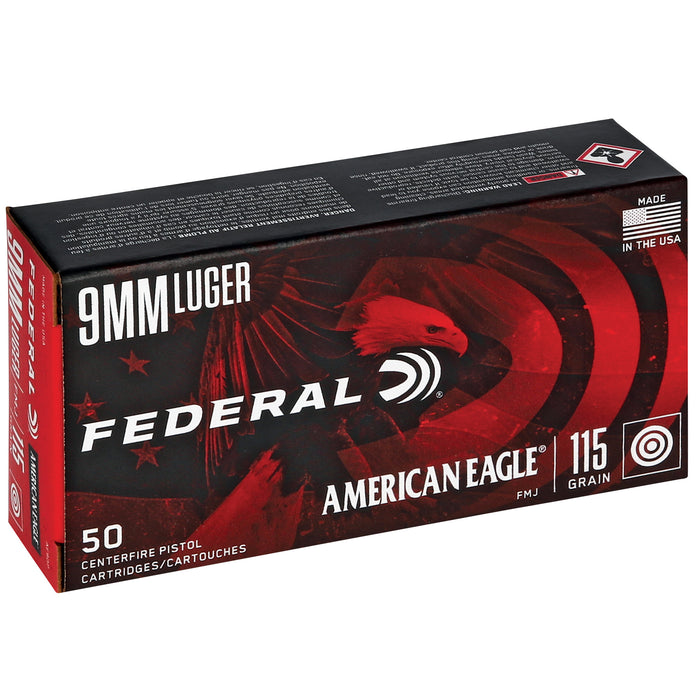 Fed Am Eagle 9mm 115gr Fmj 50-1000