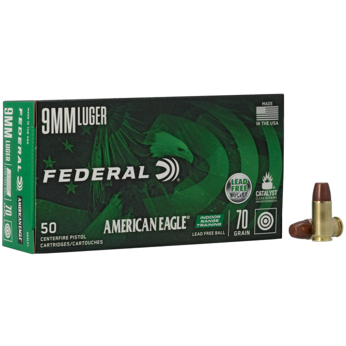Fed Am Eagle 9mm 70gr Lfb 50-500