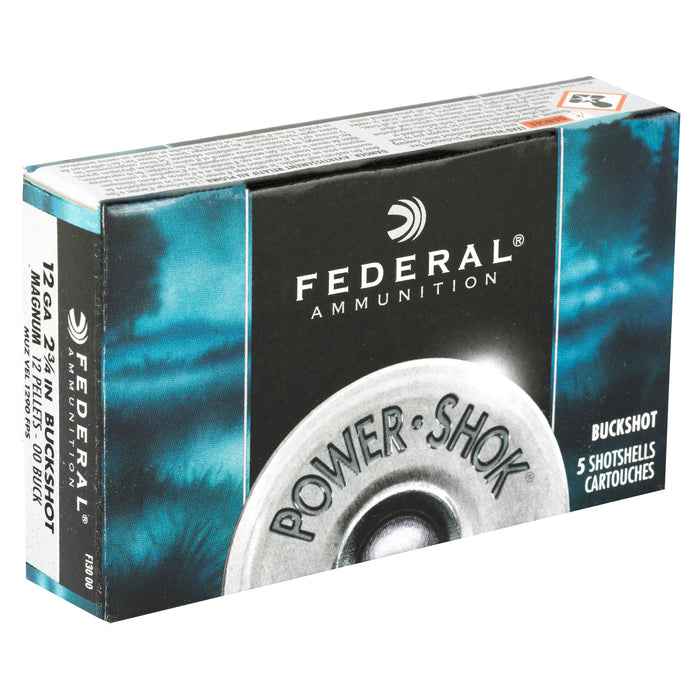 Fed Pwrshk 12ga 2.75 12p 00bck 5-250
