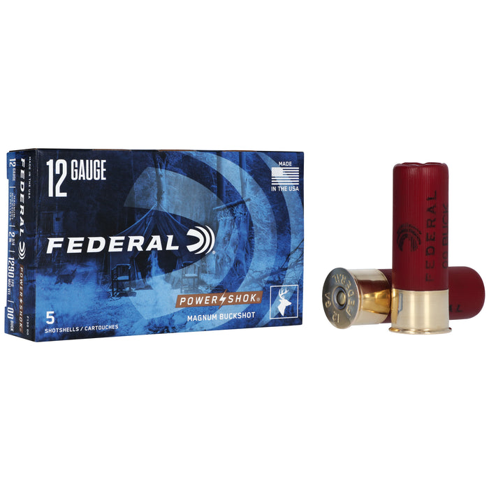 Fed Pwrshk 12ga 2.75 12p 00bck 5-250