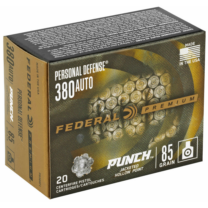 Fed Pd Punch 380auto 85gr Jhp 20-200