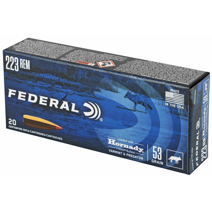 Fed V&p 223rem 53gr Hrndy V-max 20-2