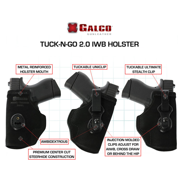 Galco Tuck-n-go 2.0 Rug Lcp Ii Rh Bk
