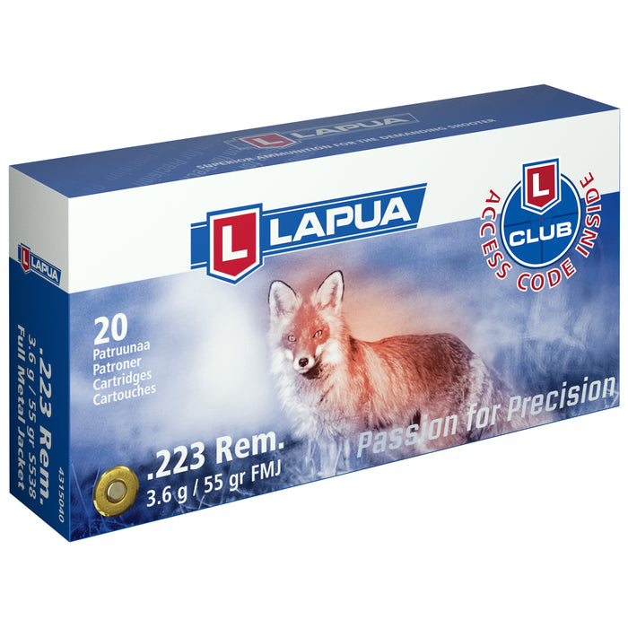 Lapua 223 Rem 55gr Fmj 20-600