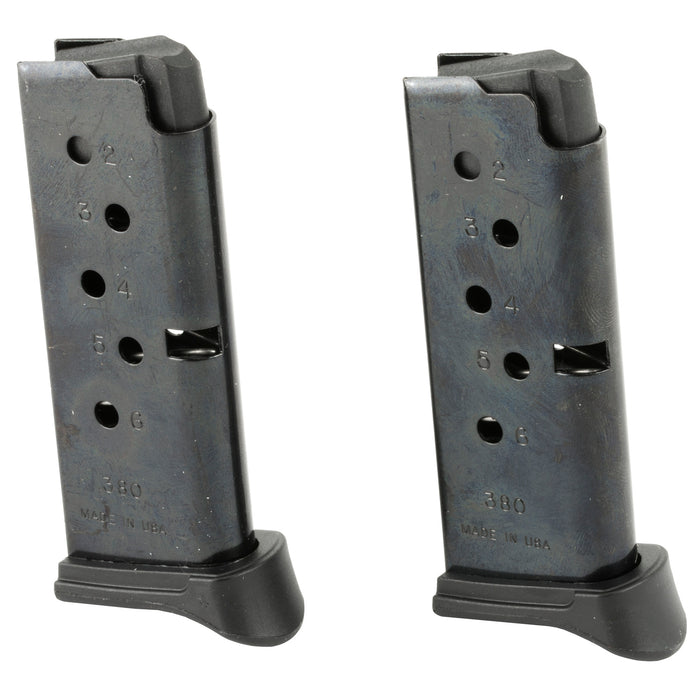 Mag Ruger Lcp 380acp 6rd Bl W-ex 2pk