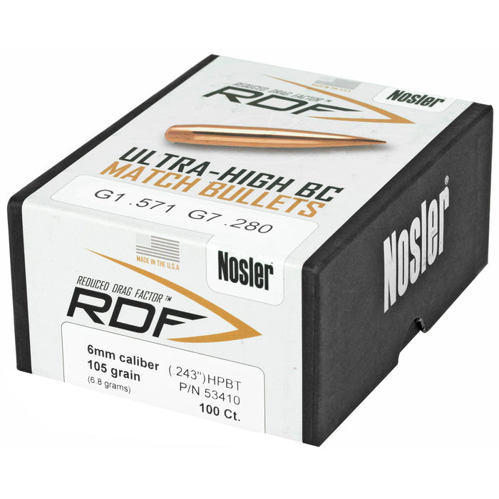 Nosler Rdf 6mm 105 Hpbt 100ct