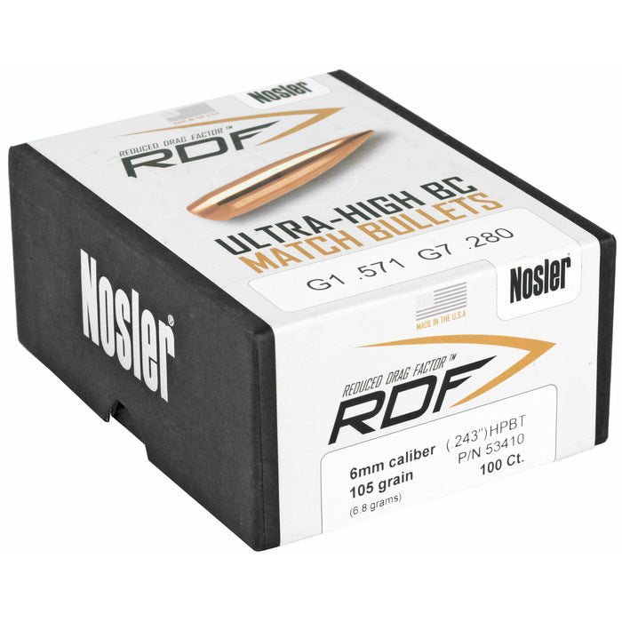 Nosler Rdf 6mm 105 Hpbt 100ct