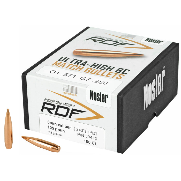Nosler Rdf 6mm 105 Hpbt 100ct