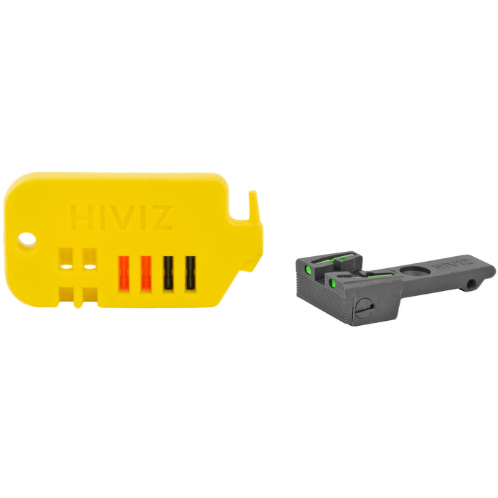 Hiviz Adj Rear Sight Rug Rvlvr Gr-rd