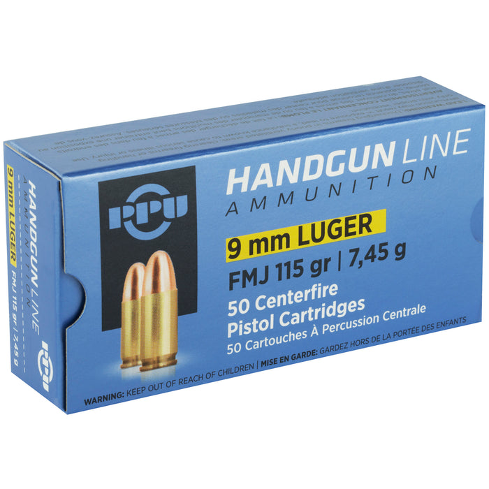 Ppu 9mm Fmj 115gr 50-1000