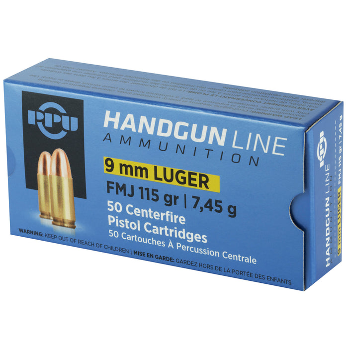 Ppu 9mm Fmj 115gr 50-1000
