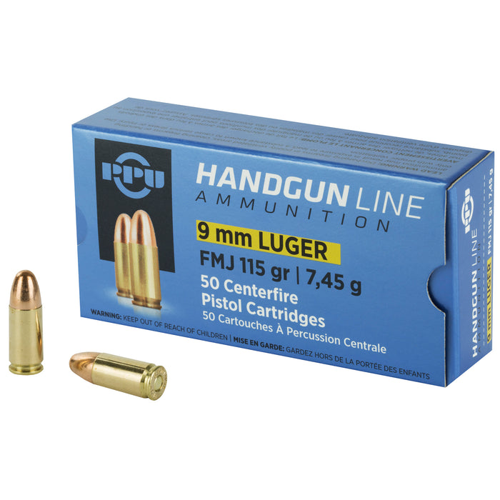 Ppu 9mm Fmj 115gr 50-1000
