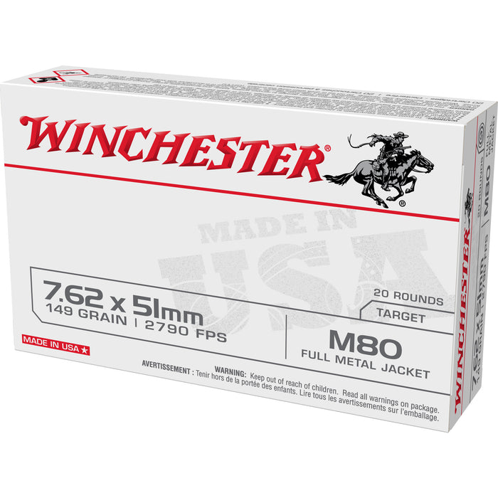 Win 7.62x51 M80 149gr Fmj 20-500