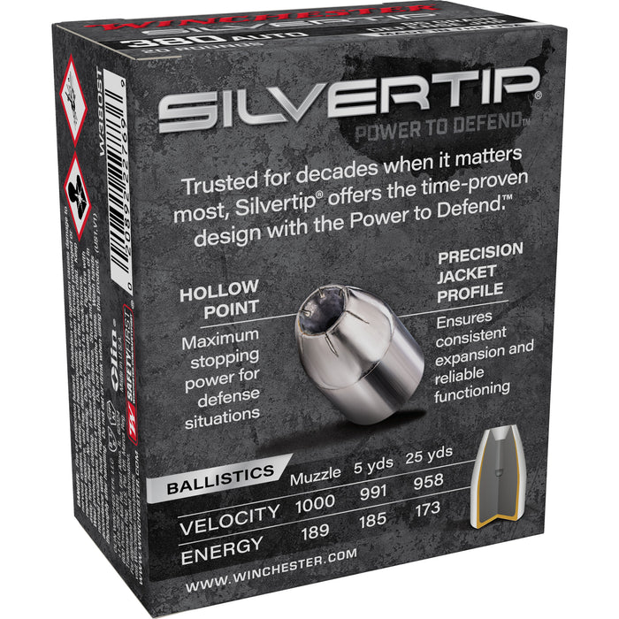 Win Silvertip Hp 380auto 85gr 20-200